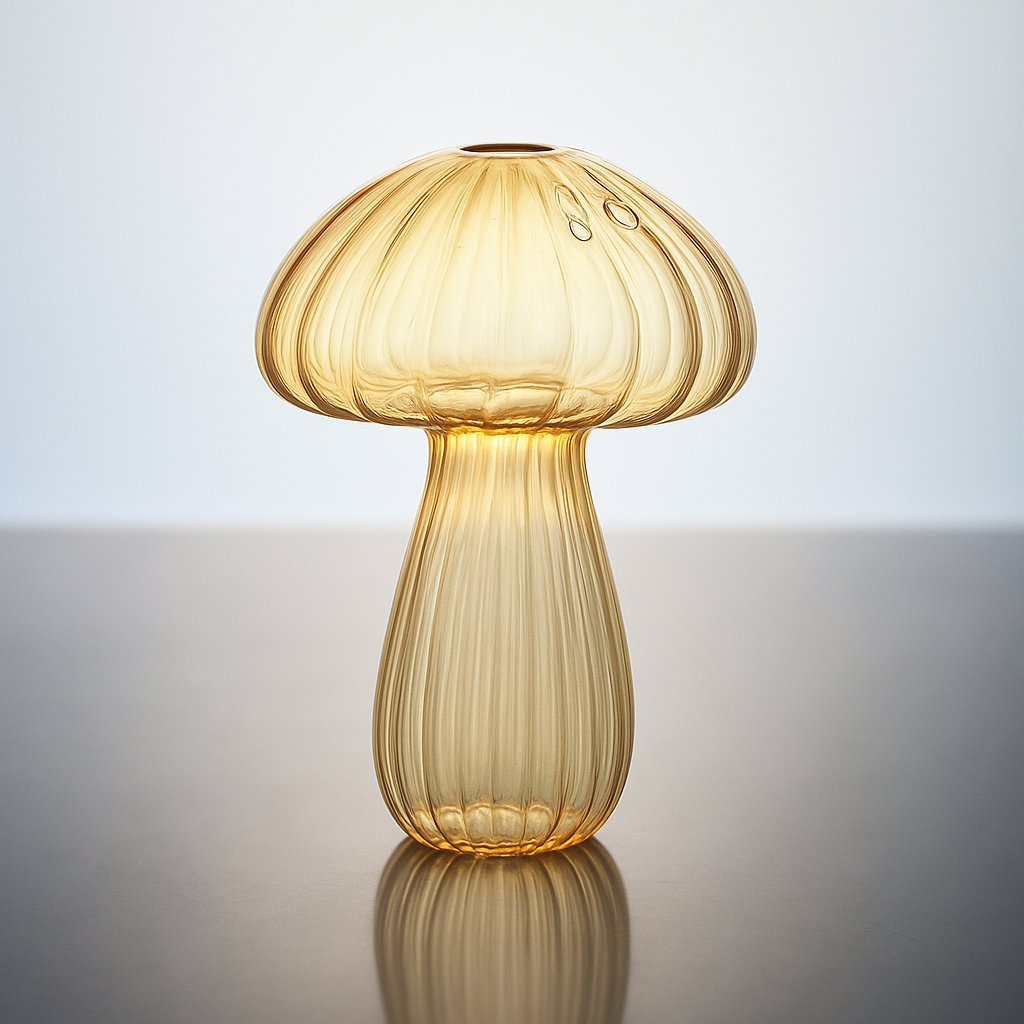 Vase Champignon Magique™ – Verrerie Colorée Feng Shui