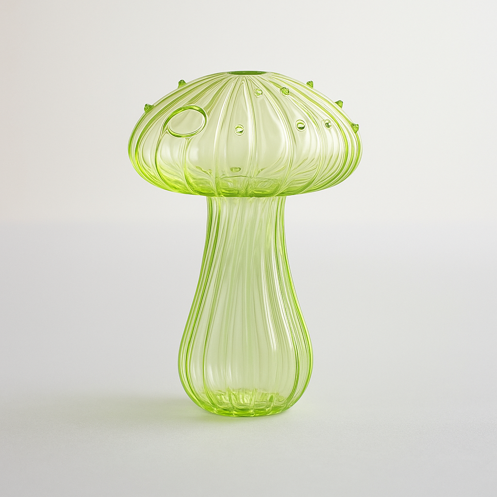 Vase Champignon Magique™ – Verrerie Colorée Feng Shui